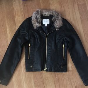 Girls Jessica Simpson leather jacket